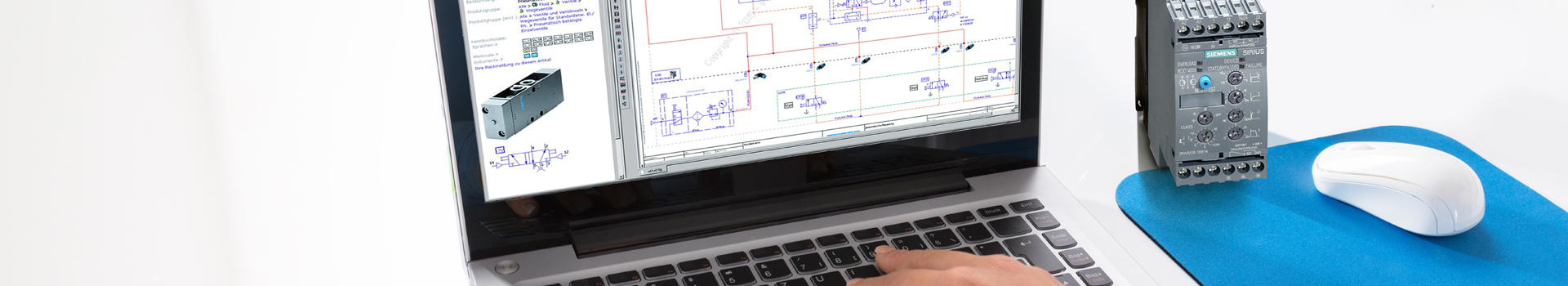 Mann arbeitet mit e-plan software